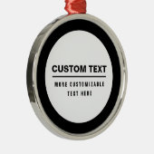 はっきりしたシンプルカスタマイズ可能な文字テンプレート メタルオーナメント (右)