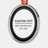 はっきりしたシンプルカスタマイズ可能な文字テンプレート メタルオーナメント (左)