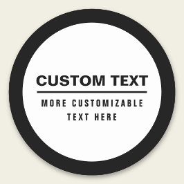 はっきりしたシンプルカスタマイズ可能な文字テンプレート ラウンドシール