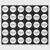 はっきりしたシンプルカスタマイズ可能な文字テンプレート ラッピングペーパー (フラット)