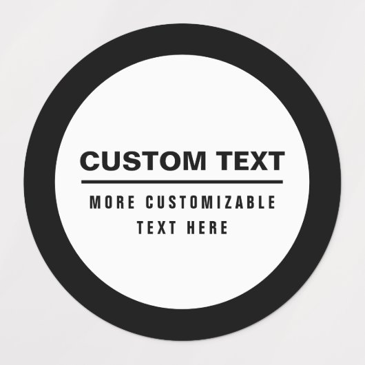 はっきりしたシンプルカスタマイズ可能な文字テンプレート ラベル (デザイン1)