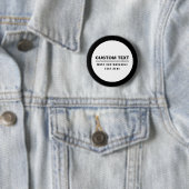 はっきりしたシンプルカスタマイズ可能な文字テンプレート 缶バッジ (インサイチュ)