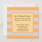 はっきりしたシンプルグリーンポトラックパーティー 招待状 (正面)