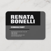 はっきりしたシンプルグレーブラックモダンミニマリストシック 名刺 (正面)