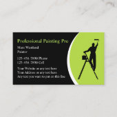 はっきりしたシンプルハウスペインタービジネスカード 名刺 (正面)
