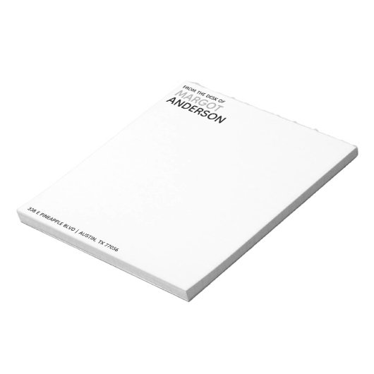 はっきりしたシンプルミニマリストシック |のデスクから ノートパッド (回転)