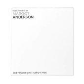 はっきりしたシンプルミニマリストシック |のデスクから ノートパッド (正面)