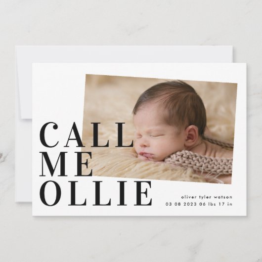 はっきりしたシンプルミニマル写真電話誕生 (正面)