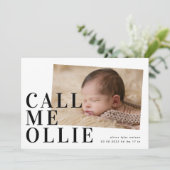 はっきりしたシンプルミニマル写真電話誕生 (スタンド正面)