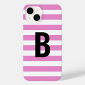 はっきりしたシンプルモダンイニシャルストライプモノグラム Case-Mate iPhoneケース (裏面)