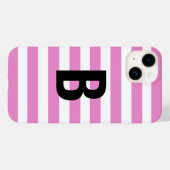 はっきりしたシンプルモダンイニシャルストライプモノグラム Case-Mate iPhoneケース (裏面 (横))