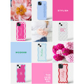 はっきりしたシンプルモダンイニシャルストライプモノグラム Case-Mate iPhoneケース