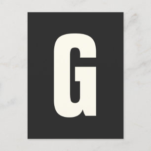 はっきりしたシンプルモダンイニシャルモノグラムレタカスタムー ポストカード