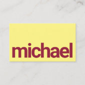 はっきりしたシンプルレッド&イエロースキャナブルQrcode 名刺 (正面)