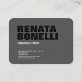 はっきりしたシンプル平灰色ブラックミニマモダンリスト 名刺 (正面)