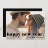 はっきりしたシンプル新年の写真の脚本 シーズンカード (正面/裏面)