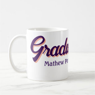 はっきりしたシンプル黒の卒業式モダン コーヒーマグカップ