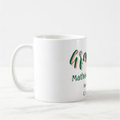 はっきりしたシンプル黒の卒業式モダン コーヒーマグカップ (左)