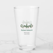 はっきりしたシンプル黒の卒業式モダン タンブラーグラス (裏面)