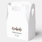 はっきりしたシンプル黒の卒業式モダン フェイバーボックス (オープン)