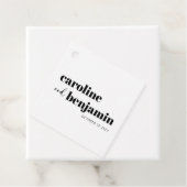 はっきりしたシンプル黒白シックモダンズ結婚ス フェイバータグ (インサイチュ)