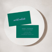 はっきりしたスクリプカラフルトフォントレトログリーンパープル 名刺