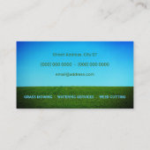 はっきりしたスタイル文字及び芝生 名刺 (裏面)