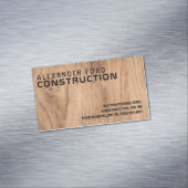 はっきりしたステンシルウッド建築名刺 マグネット名刺 (インサイチュ)