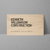 はっきりしたステンシルウッド建築名刺 名刺