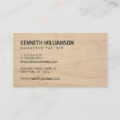 はっきりしたステンシルウッド建築名刺 名刺 (裏面)