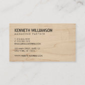 はっきりしたステンシルウッド建築名刺 名刺 (裏面)