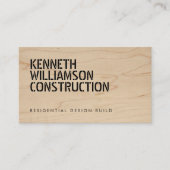 はっきりしたステンシルウッド建築名刺 名刺 (正面)