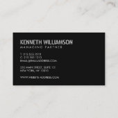 はっきりしたステンシルブラック建築 名刺 (裏面)