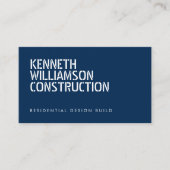 はっきりしたステンシルブルー建築名刺 名刺 (正面)