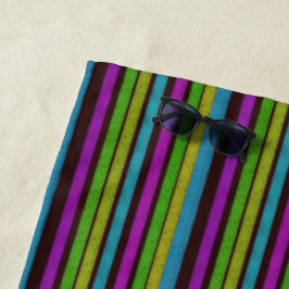 はっきりしたストライプのビーチ ビーチタオル