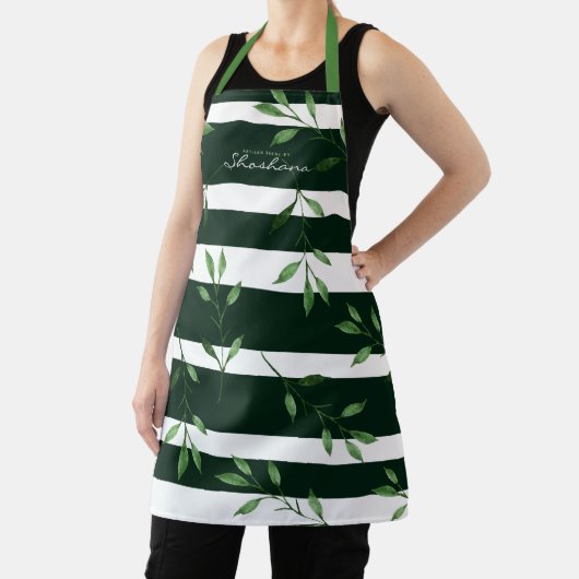 はっきりしたストライプの水の色離れパーソナライズされた エプロン (インサイチュ)