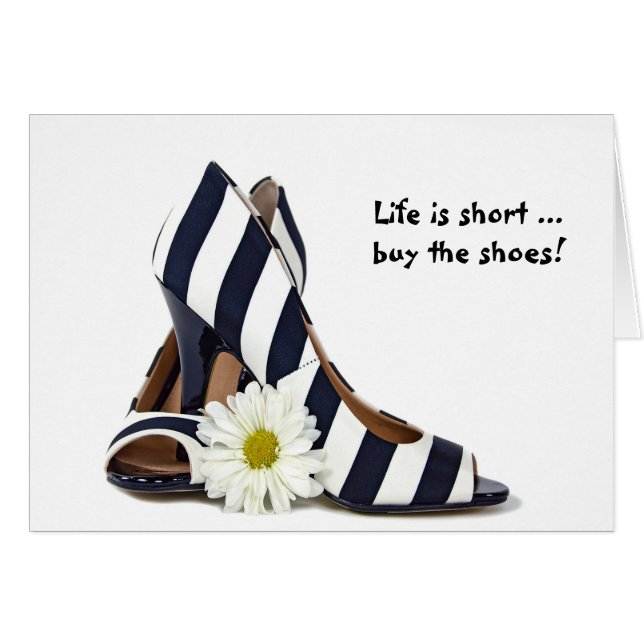 はっきりしたストライプの靴 (正面横)