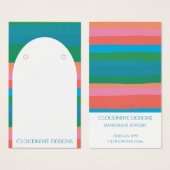 はっきりしたストライプアーチジュエリー表示カード (正面&裏面)