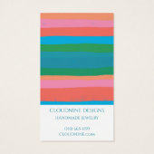 はっきりしたストライプアーチジュエリー表示カード (裏面)