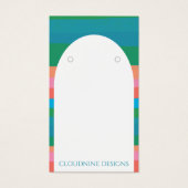 はっきりしたストライプアーチジュエリー表示カード (正面)