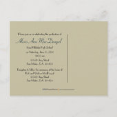 はっきりしたストライプティール（緑がかった色） インビテーションポストカード (裏面)