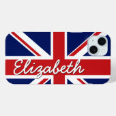 はっきりしたストライプパターン – 名前のユニオンジャックのフラグ Case-Mate iPhoneケース (裏面 (横))