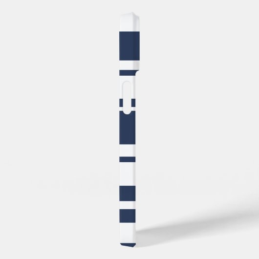 はっきりしたストライプパターン – 白と航海の海軍 Case-Mate iPhoneケース (裏面 / 右)