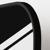 はっきりしたストライプモダン白黒型カスタム文字 ピックルボールラケット (左詳細)