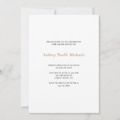 はっきりしたストライプ写真卒業パーティー招待状 招待状 (裏面)