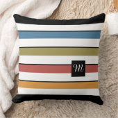 はっきりしたストライプ秋 クッション (ブランケット)