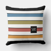 はっきりしたストライプ秋 クッション (裏面)