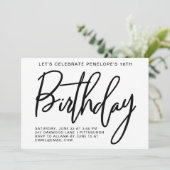 はっきりしたストライプ誕生日パーティー 招待状 (スタンド正面)