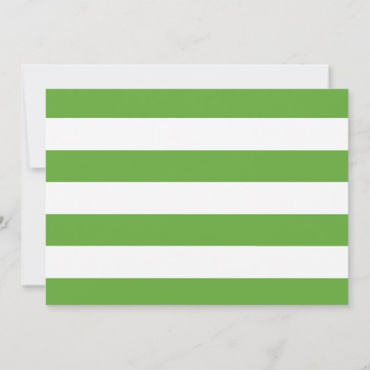 はっきりしたストライプ誕生日パーティー 招待状 (裏面)