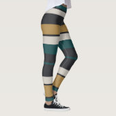 はっきりしたストライプ レギンス (右)